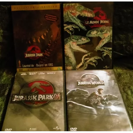 DVD Jurassic Park Quadrilogie 4 Films Spielberg Goldblum Neill Pratt Omar Sy