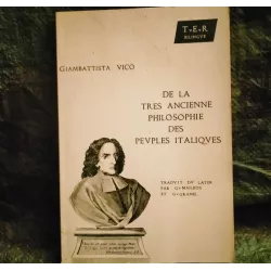 Livre De la très ancienne philosophie des peuples italiques - Giambattista Vico