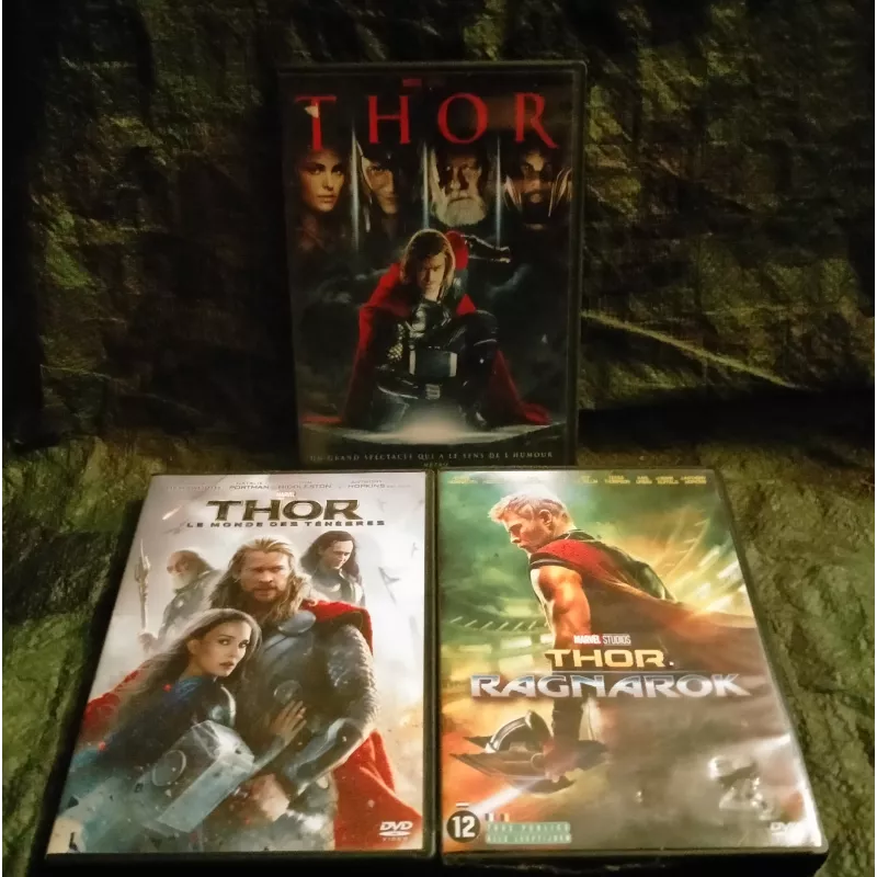 DVD Thor Pack 3 Films Hemsworth Portman Hopkins le monde des ténèbres Ragnarok