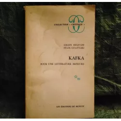 Livre Kafka pour une littérature mineure - Gilles Deleuze et Félix Guattari éditions de Minuit