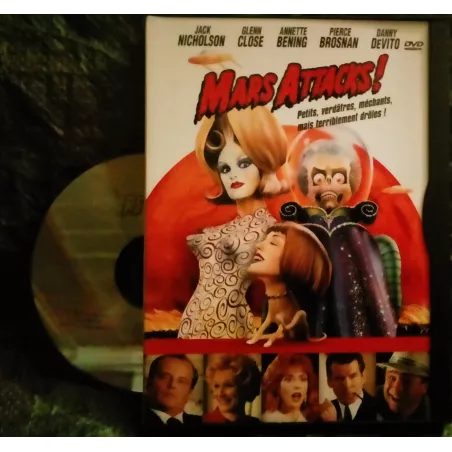 Mars attacks ! -  Tim Burton - Jack Nicholson - Glenn Close - Pierce Brosnan - Danny DeVito - Michael J. Fox Film DVD 1996