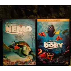 Le monde de Némo + Le monde Dory Pack 2 Films DVD