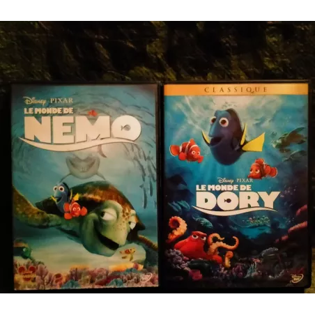 Le monde de Némo + Le monde Dory Pack 2 Films DVD