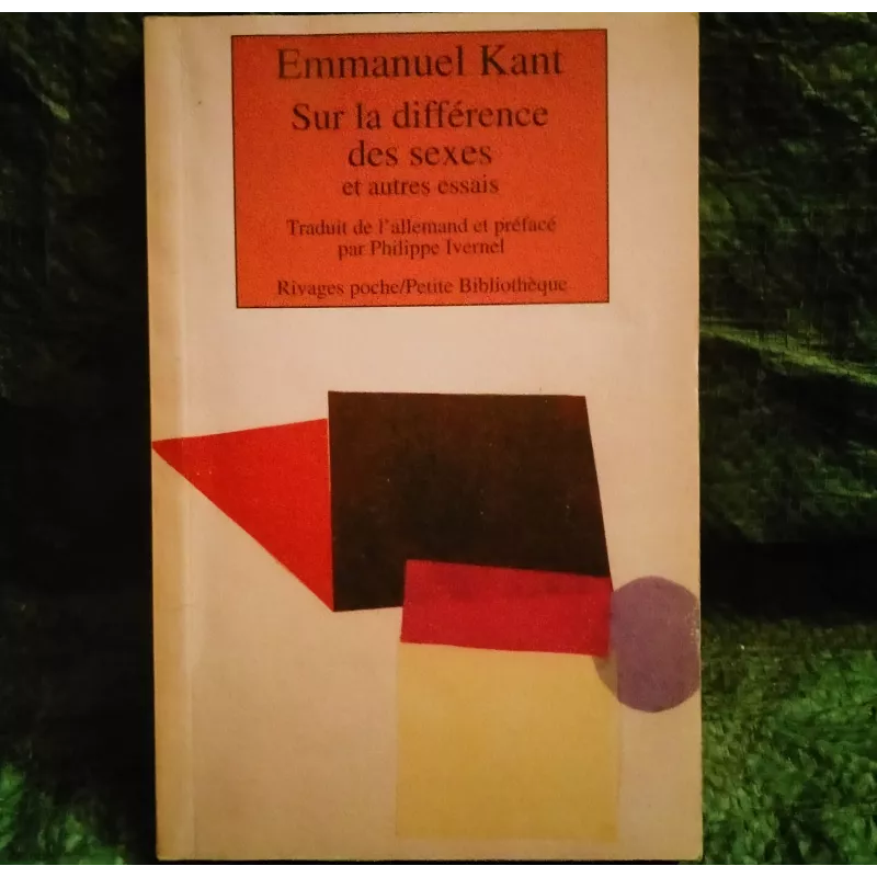 Sur la différence des sexes - Emmanuel Kant Livre