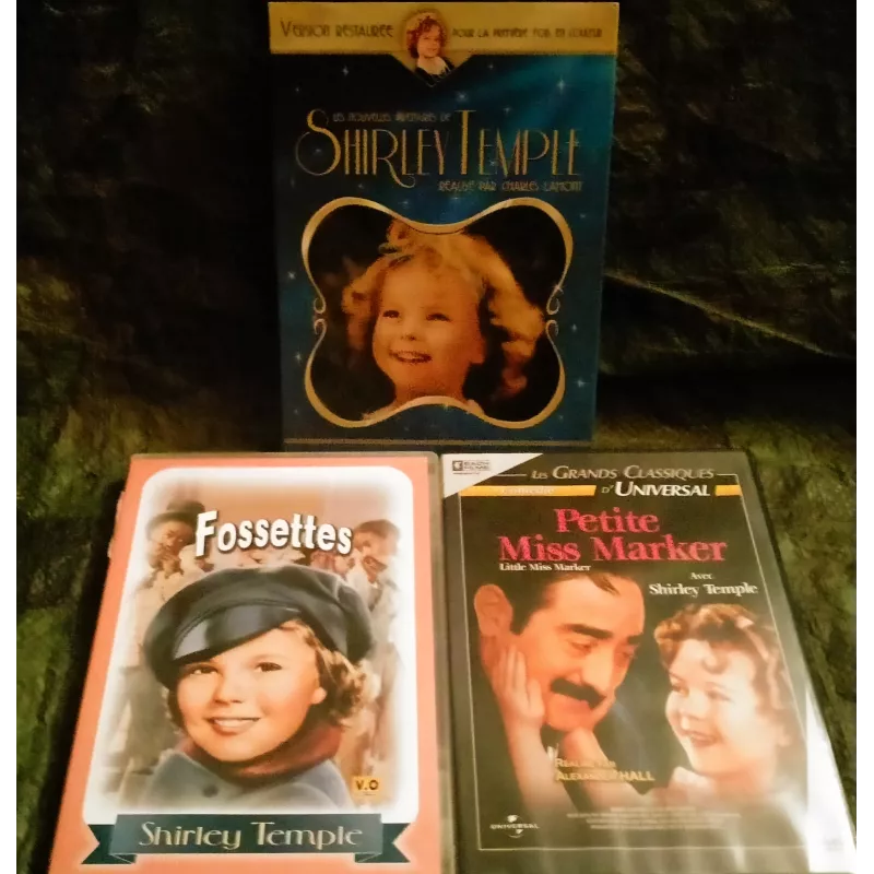 DVD Shirley Temple Pack 3 Films Les aventures de Shirley Temple Petite Miss Marker Fossettes