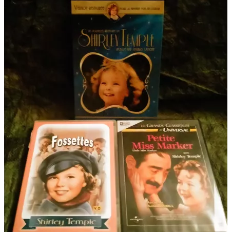 DVD Shirley Temple Pack 3 Films Les aventures de Shirley Temple Petite Miss Marker Fossettes