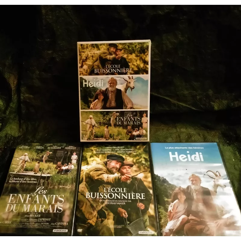 Heidi + Les enfants du marais + L'école buissonnière - Coffret 3 Films DVD Cluzet