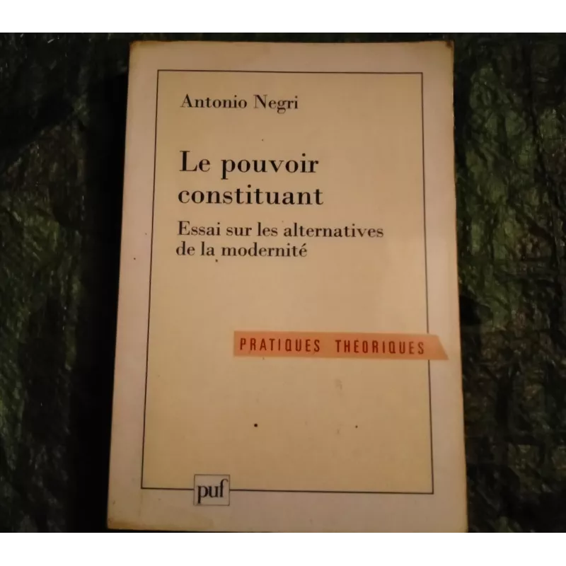 Le pouvoir constituant : Essai sur les alternatives de la modernité - Antonio Negri Livre PUF