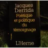 Poétique et Politique du témoignage - Jacques Derrida  Livre