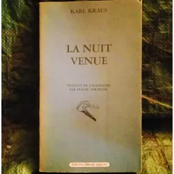 Livre La nuit venue - Karl Kraus Gérard Lebovici