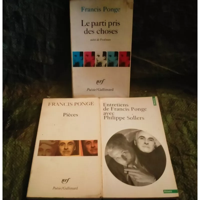 Francis Ponge Pack 3 Livres
