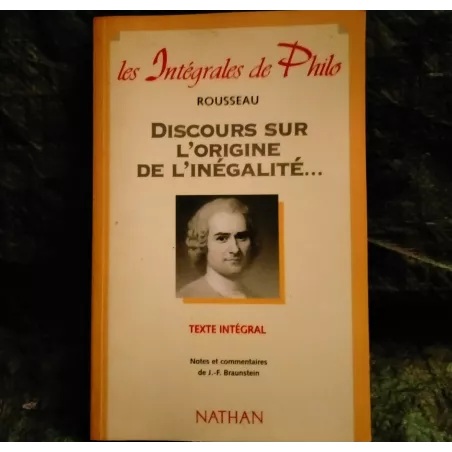 Discours sur l'origine de l'égalité parmi les Hommes - Jean-Jacques Rousseau  Livre