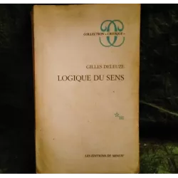 Livre Logique du sens - Gilles Deleuze