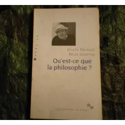 Livre Qu'est-ce que la philosophie ? - Gilles Deleuze éditions de Minuit