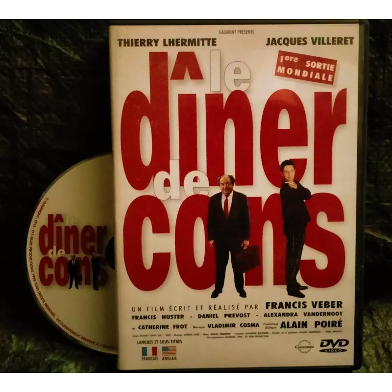 Le dîner de cons - Francis Veber - Jacques Villeret - Thierry Lhermitte - Francis Huster - Daniel Prévost  Film DVD 1998