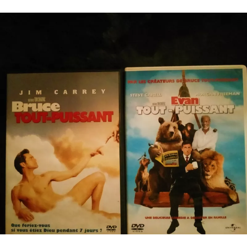 Bruce et Evan Tout Puissant Pack 2 Films DVD Carrey - Freeman