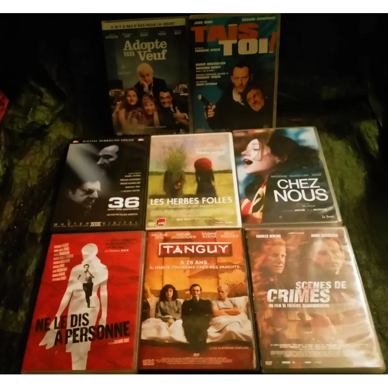 André Dussollier Pack 8 Films DVD Adopte un veuf Tais-toi Ne le dis à personne Chez nous Scènes de crimes
Tanguy