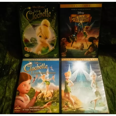 La fée Clochette Pack 4 Films DVD Animation Walt Disney