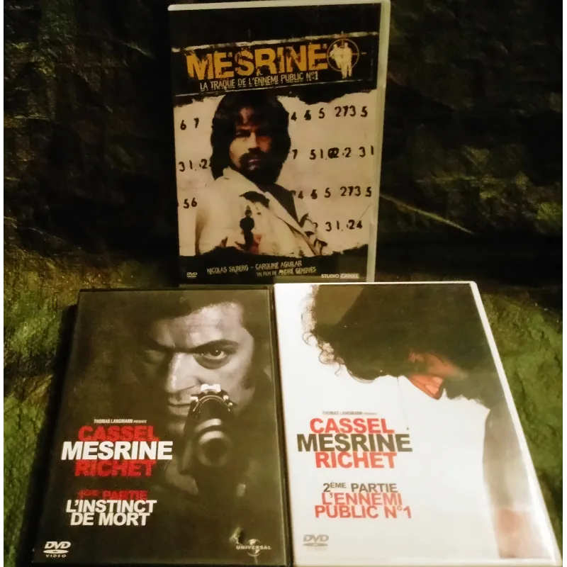 Mesrine Pack 3 Films DVD Richet - Cassel - Lanvin - Le Bihan - genoves
