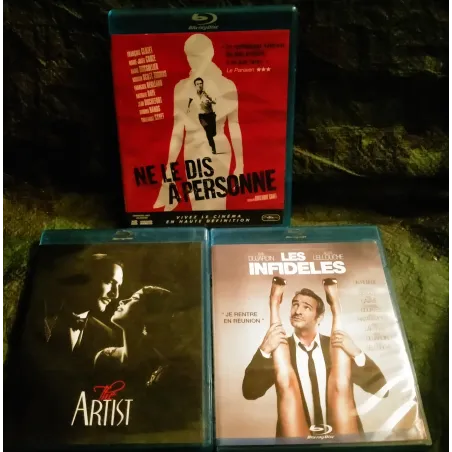 Jean Dujardin Pack 3 Films Blu-ray Ne le dis a personne The artist Les infidèles