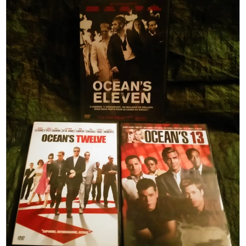 Ocean's 11 - 12 - 13 - Pack ou Coffret 3 Films DVD Clooney - Pitt - Damon - Roberts - Pacino - Cassel