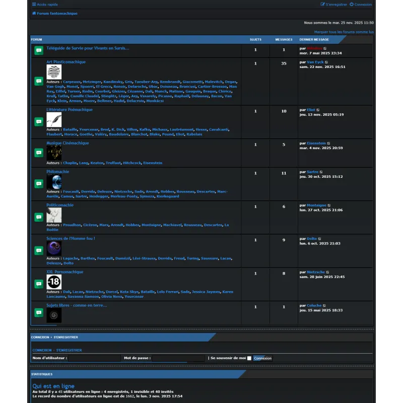 Accès au Forum fantomachique