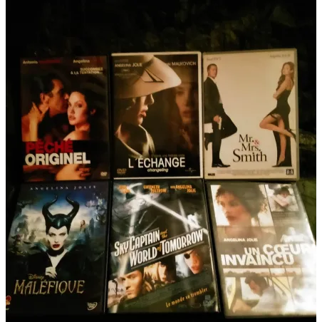 Angelina Jolie Pack 6 Films DVD L'échange Péché originel Un cœur invaincu Sky captain and the world of tomorrow