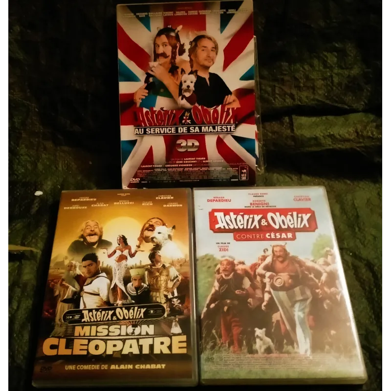 Astérix et Obélix Pack 3 Films DVD Chabat - Clavier - Depardieu - Debbouze - Bellucci