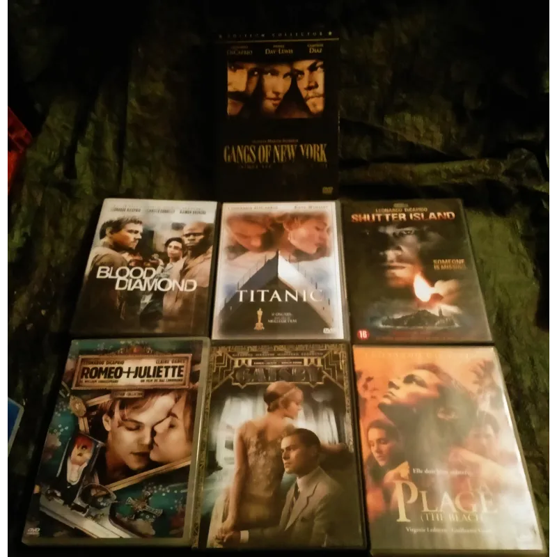DVD Leonardo DiCaprio Pack 7 Films Gangs of New York La plage 
Gatsby le magnifique Romeo + Juliette
