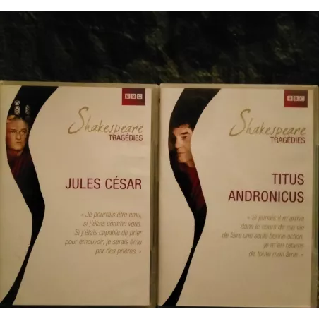 Shakespeare Tragédies - Jules César + Titus Andronicus Pack 2 DVD