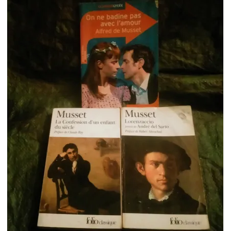 Alfred de Musset Pack 3 Livres