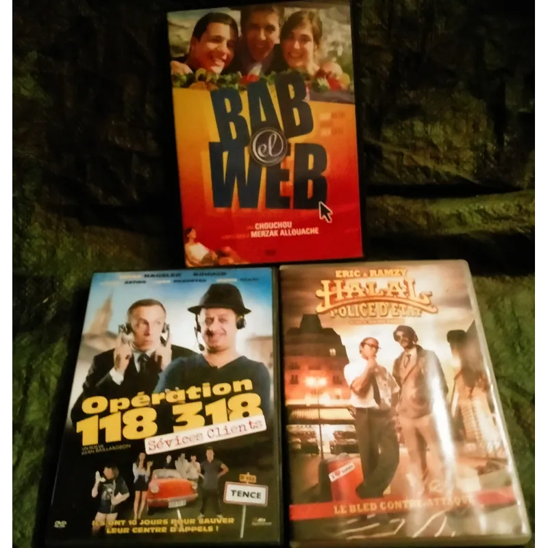 Booder Pack 3 Films DVD Halal Police d’État Bab el web Opération 118 318 Service clients