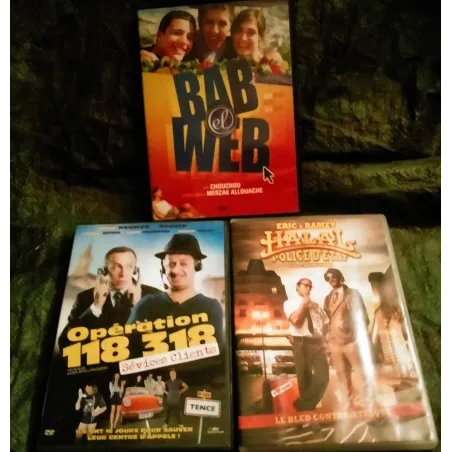 Booder Pack 3 Films DVD Halal Police d’État Bab el web Opération 118 318 Service clients