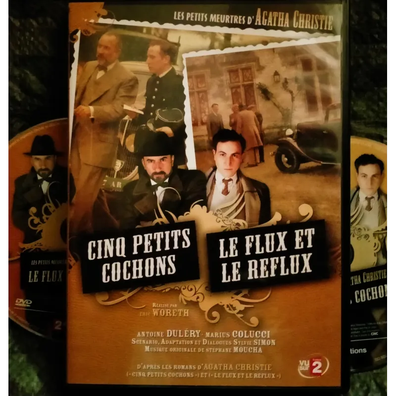 Cinq petits cochons + Le flux et le reflux  édition 2 films DVD Agatha Christie