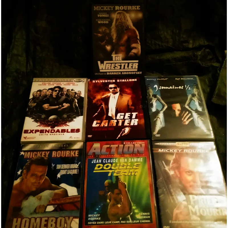 Mickey Rourke Pack 7 Films DVD 9 Semaine 1/2 - Double team - Expendables - Get carter - The Wresler