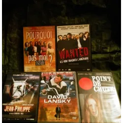 Johnny Hallyday Pack 5 Films DVD Jean-Philippe
David Lansky
Wanted
Pourquoi pas moi ?
Point de chute