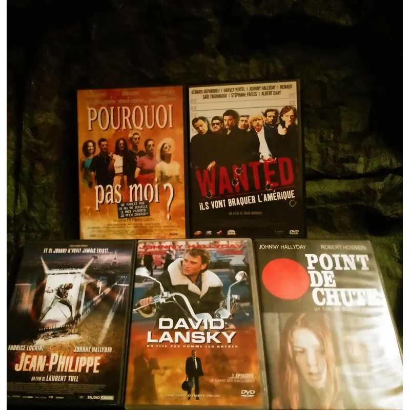 Johnny Hallyday Pack 5 Films DVD Jean-Philippe
David Lansky
Wanted
Pourquoi pas moi ?
Point de chute