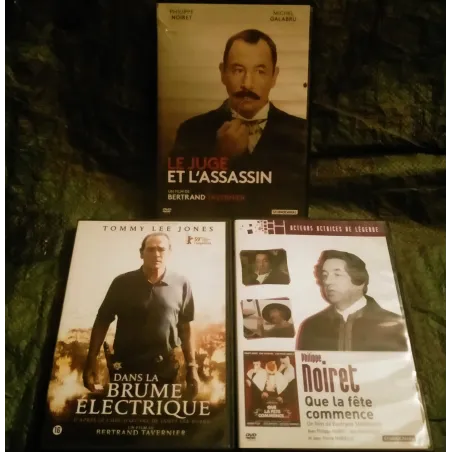 Bertrand Tavernier Pack 3 Films DVD Que la fête commence Le juge et l'assassin Dans la brume électrique