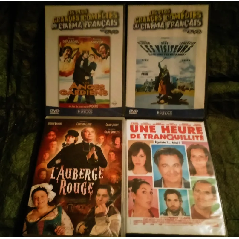 Christian Clavier Pack 4 Films DVD Les anges gardiens Les visiteurs L'auberge rouge Une heure de tranquillité