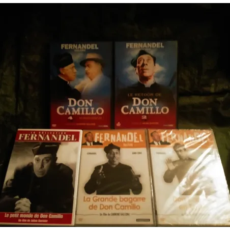 Don Camillo Pack 5 Films DVD Fernandel Le petit monde de Don Camillo le retour La grande bagarre Monseigneur en Russie