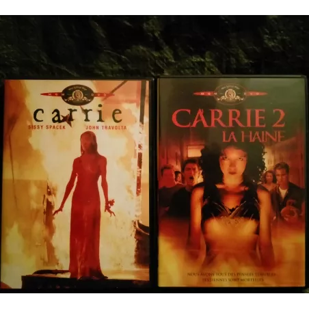 DVD Carrie 1 et 2 - Pack 2 Films De Palma Spaceck Travolta - Stephen King