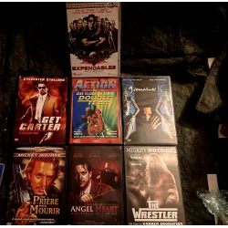 Pack 7 Films DVD Mickey Rourke 9 Semaine 1/2 Double team Expendables Get carter The Wresler