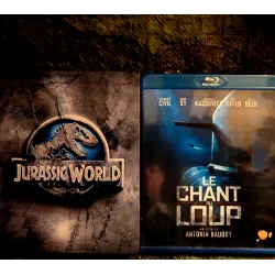 Blu-ray Omar Sy Pack 2 Films Le chant du loup Jurassic World - coffret Steelbook