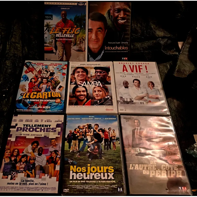 DVD Omar Sy Pack 8 Films Nos jours heureux Samba Le cartpn
Tellement proches A vif Intouchables