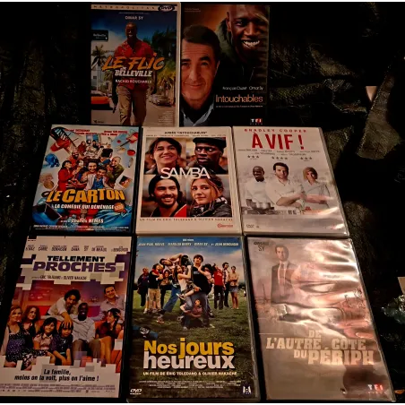 DVD Omar Sy Pack 8 Films Nos jours heureux Samba Le cartpn
Tellement proches A vif Intouchables