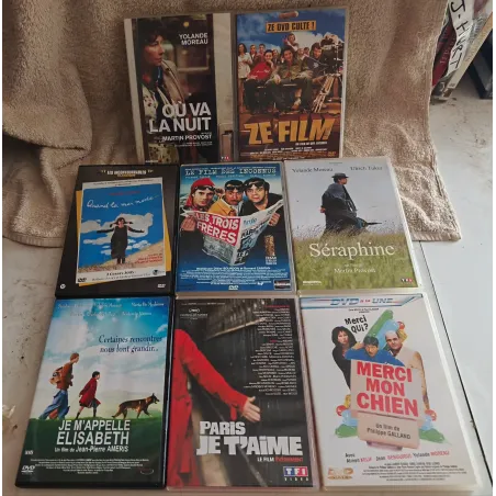 Yolande Moreau Pack 8 Films DVD Ze film Où va la nuit Paris je t'aime
Quand la mer monte Séraphine Les 3 frères