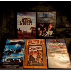 DVD Gregory Peck Pack 5 Films La cible humaine La conquête de l'Ouest La cible humaine La gloire et la peur Moby Dick
