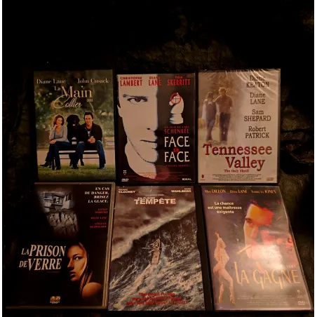 DVD Diane Lane Pack 6 Films La main au collet Face à face Tennessee Valley En pleine tempête La gagne