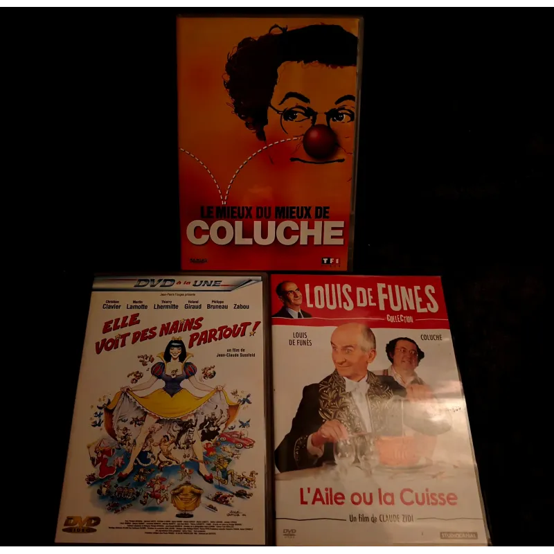 DVD Coluche Pack 3 Films