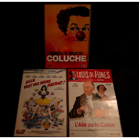 DVD Coluche Pack 3 Films